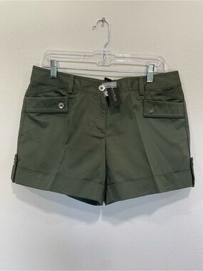 White House Black Market Olive Utility Cuffed Shorts